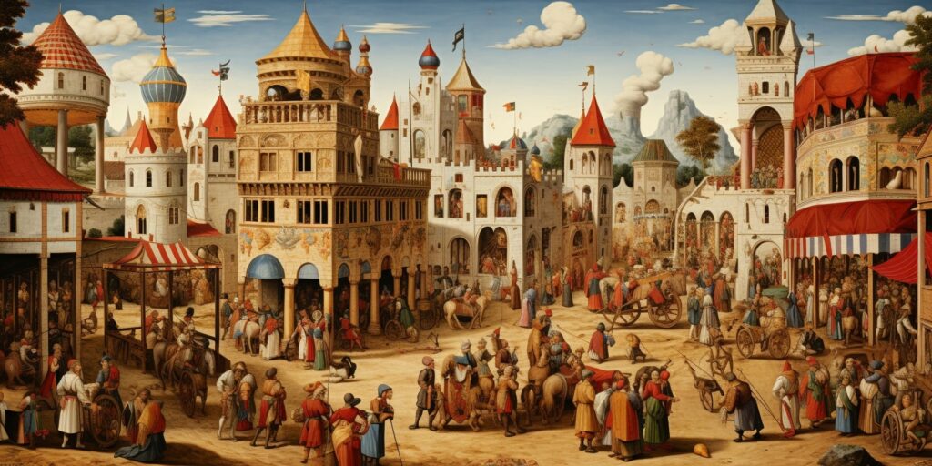 painting of medieval society 